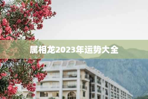 属相龙2023年运势大全