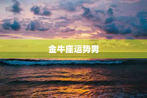 金牛座运势男