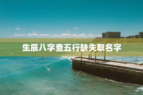 生辰八字查五行缺失取名字