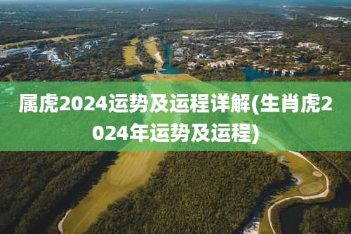 属虎2024运势及运程详解(生肖虎2024年运势及运程)
