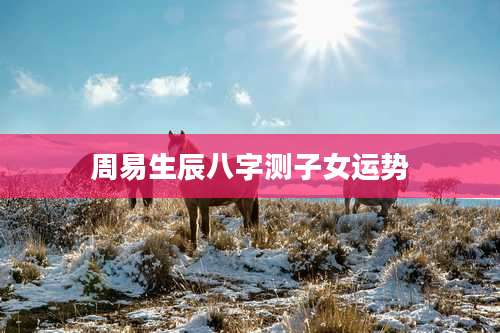 周易生辰八字测子女运势