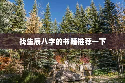 找生辰八字的书籍推荐一下