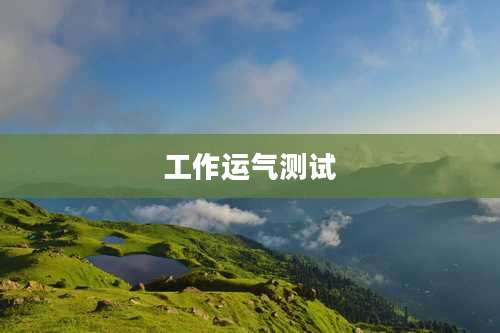 工作运气测试