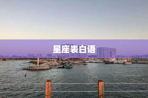 星座表白语