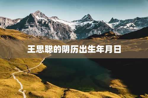 王思聪的阴历出生年月日