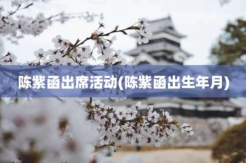 陈紫函出席活动(陈紫函出生年月)