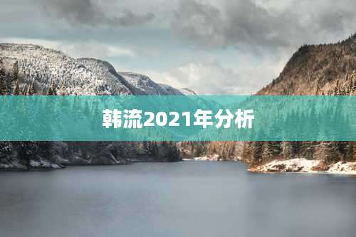 韩流2021年分析