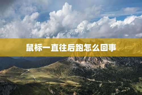 鼠标一直往后跑怎么回事