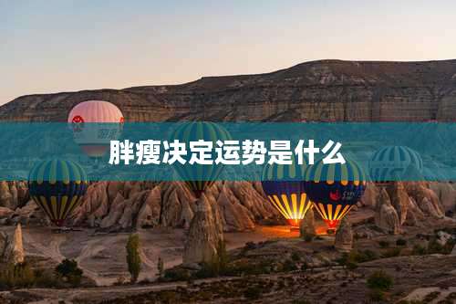 胖瘦决定运势是什么