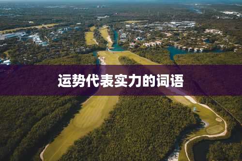 运势代表实力的词语