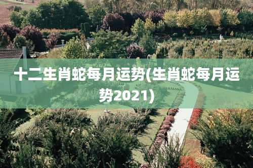 十二生肖蛇每月运势(生肖蛇每月运势2021)
