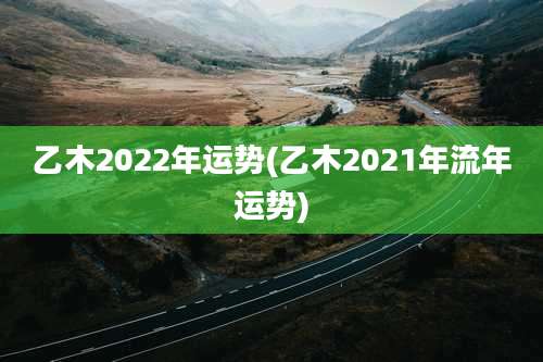乙木2022年运势(乙木2021年流年运势)