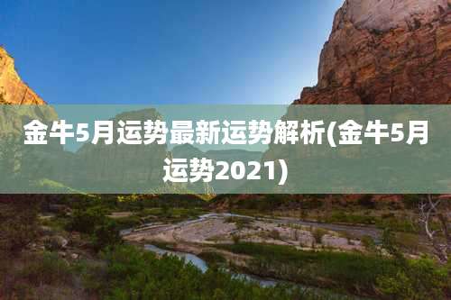 金牛5月运势最新运势解析(金牛5月运势2021)