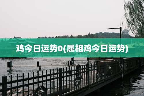 鸡今日运势0(属相鸡今日运势)
