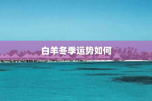 白羊冬季运势如何