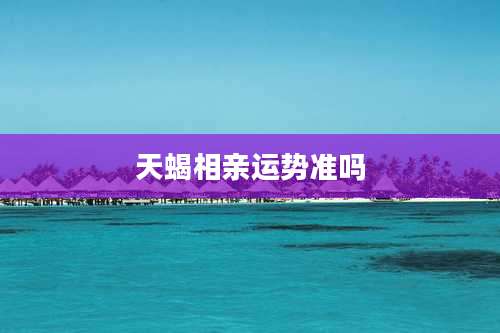 天蝎相亲运势准吗