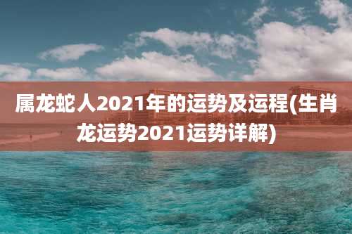 属龙蛇人2021年的运势及运程(生肖龙运势2021运势详解)