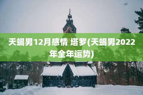 天蝎男12月感情 塔罗(天蝎男2022年全年运势)