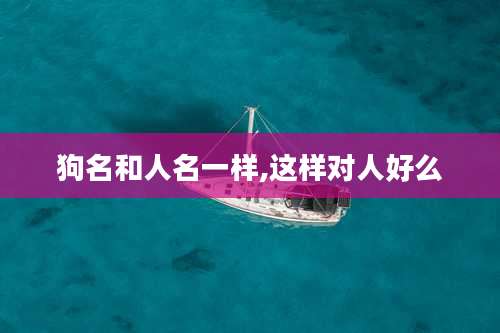 狗名和人名一样,这样对人好么