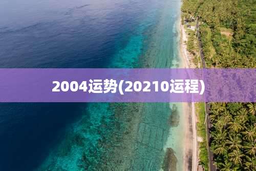 2004运势(20210运程)