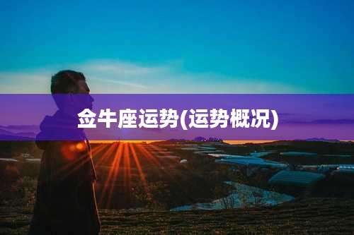 佥牛座运势(运势概况)