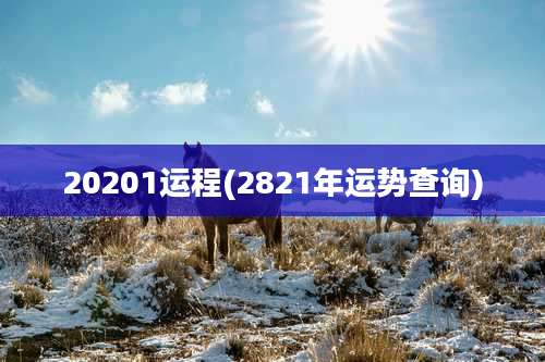 20201运程(2821年运势查询)