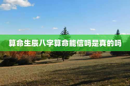 算命生辰八字算命能信吗是真的吗
