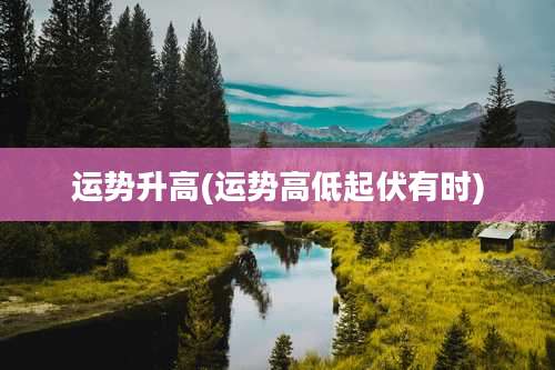 运势升高(运势高低起伏有时)