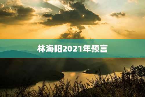 林海阳2021年预言