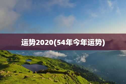 运势2020(54年今年运势)