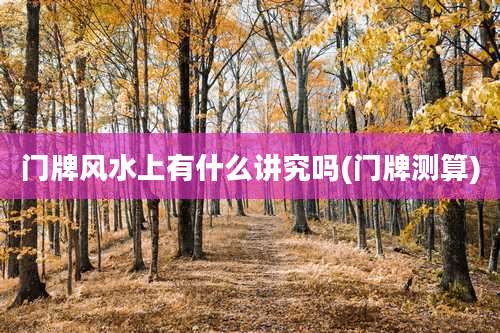 门牌风水上有什么讲究吗(门牌测算)