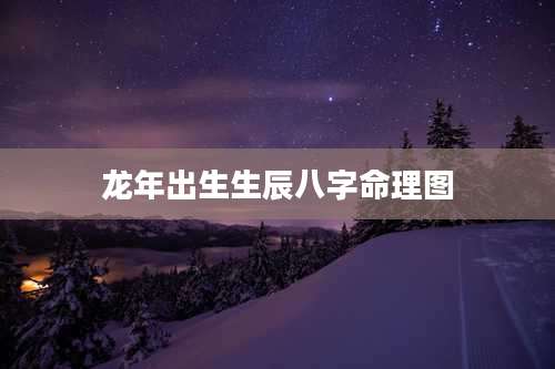 龙年出生生辰八字命理图