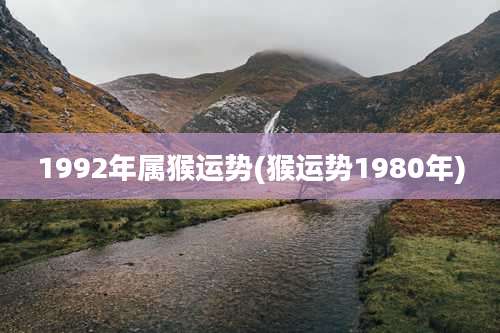1992年属猴运势(猴运势1980年)