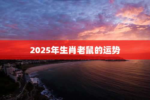 2025年生肖老鼠的运势