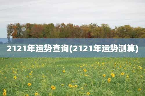 2121年运势查询(2121年运势测算)