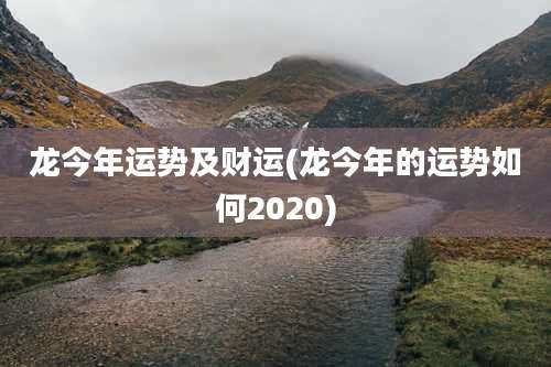 龙今年运势及财运(龙今年的运势如何2020)