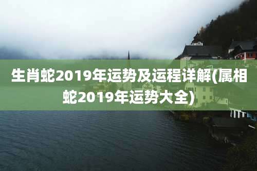 生肖蛇2019年运势及运程详解(属相蛇2019年运势大全)
