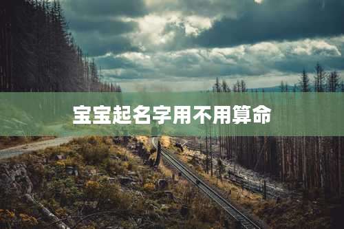 宝宝起名字用不用算命