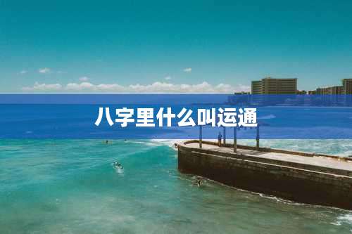 八字里什么叫运通