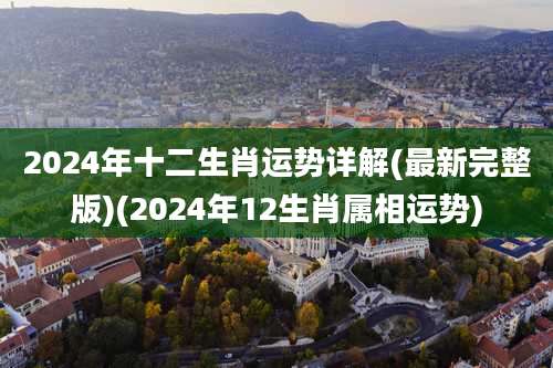 2024年十二生肖运势详解(最新完整版)(2024年12生肖属相运势)
