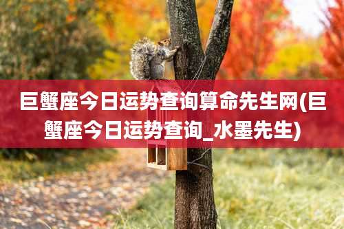 巨蟹座今日运势查询算命先生网(巨蟹座今日运势查询_水墨先生)