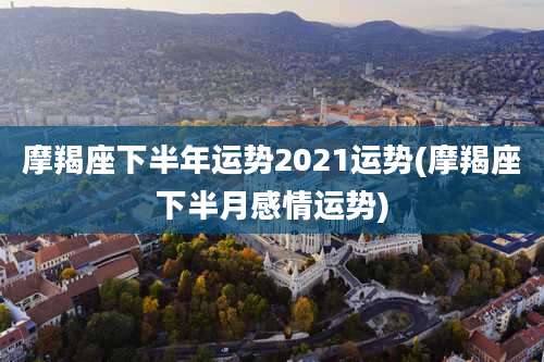 摩羯座下半年运势2021运势(摩羯座下半月感情运势)