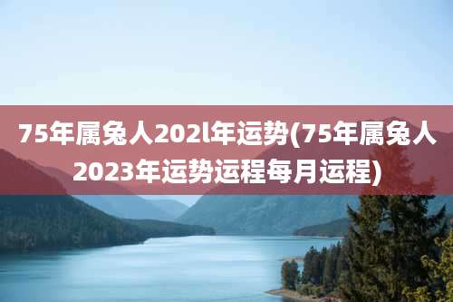 75年属兔人202l年运势(75年属兔人2023年运势运程每月运程)
