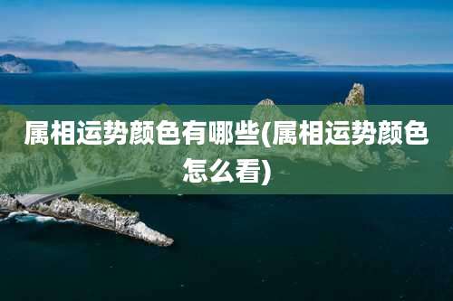 属相运势颜色有哪些(属相运势颜色怎么看)