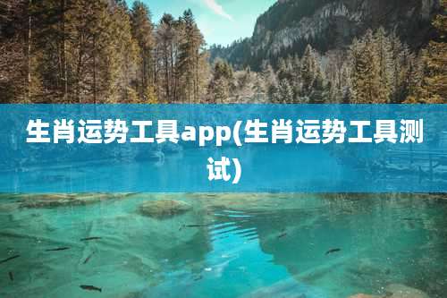 生肖运势工具app(生肖运势工具测试)