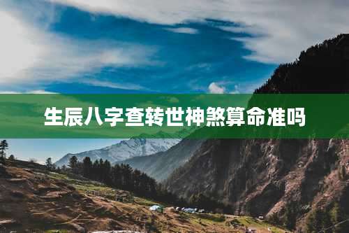 生辰八字查转世神煞算命准吗