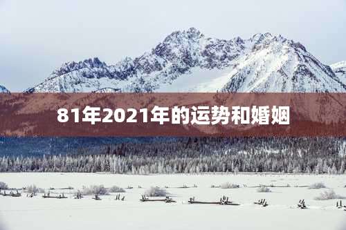81年2021年的运势和婚姻