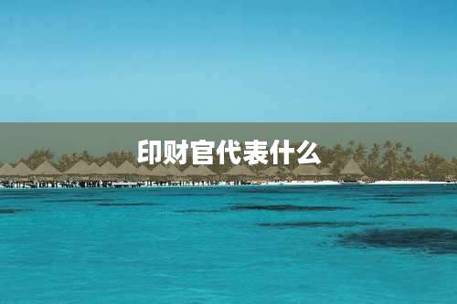 印财官代表什么