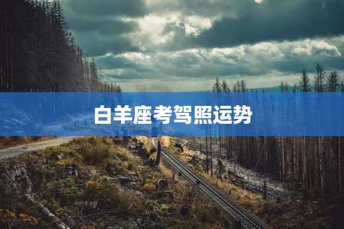 白羊座考驾照运势