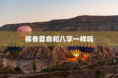 称骨算命和八字一样吗